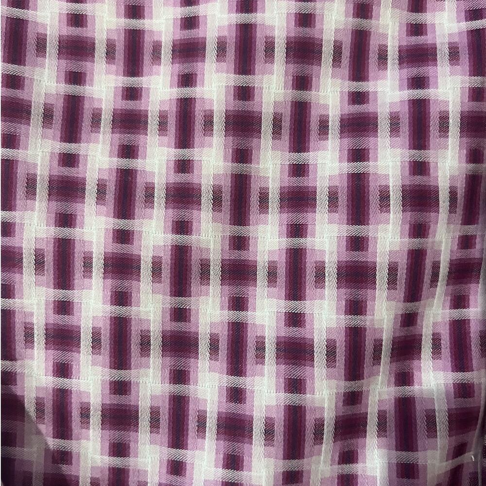 Tallia Men’s Purple Geometric Check Dress Casual Shirt, M - Picture 2 of 4